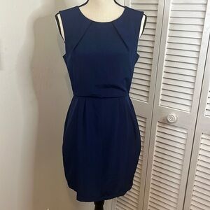Topshop Navy Blue Sleeveless Sheath Mini Dress.  Size 6